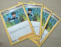 Pokemon TCG 4x Bird Keeper Trainer Cards 159/189 Darkness Ablaze Playset - Image 1