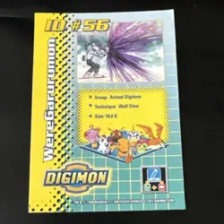 Bandai Digimon Trading Card ID#56 Weregarurumon Toy Exclusive Holo Rare - Image 2