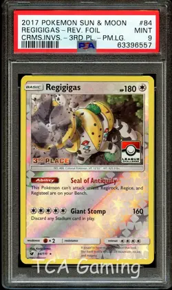 PSA 9 MINT Regigigas 84/111 3rd Place LEAGUE HOLO PROMO Pokemon Card 557 - Image 1