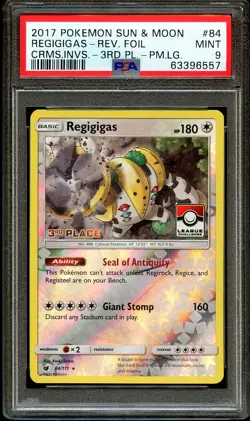 PSA 9 MINT Regigigas 84/111 3rd Place LEAGUE HOLO PROMO Pokemon Card 557 - Image 2