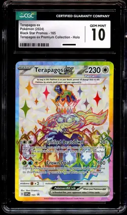 CGC 10 GEM MINT Terapagos Ex SVP165 SVP 165 FULL ART PROMO Pokemon Card - Image 2
