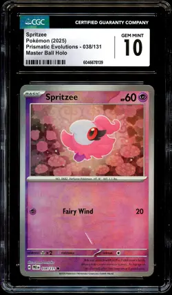 CGC 10 GEM MINT Spritzee 038/131 MASTER BALL REVERSE HOLO Pokemon Card 139 - Image 2