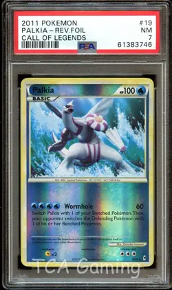PSA 7 NEAR MINT Palkia 19/95 REVERSE HOLO Call of Legends Pokemon Card 746 - Image 1