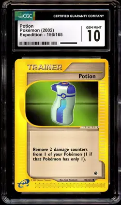 CGC 10 GEM MINT Potion 156/165 Expedition Base Set Pokemon Card - Image 2