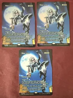 Magic MTG Marvel Universe Eternal Nine Lives 2 x Foil + Base Borderless M0003 - Image 1