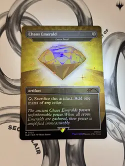Chaos Emerald (7035) Yellow Foil - Lotus Petal - MTG Sonic Secret Lair - Image 1
