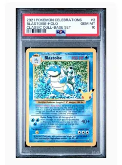 2021 Blastoise Holo Classic Collection Celebrations Psa 10 2/102 Pokemon - Image 1