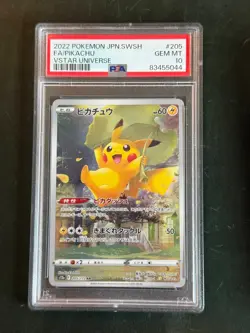 2022 Pokemon SWSH VSTAR Universe Japanese Pikachu #205/172 PSA 10 - Image 1