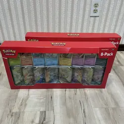 LOT OF 2 Pokemon TGC Prismatic 8 Mini Tin Costco Bundle Brand New Factory Sealed - Image 2