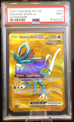 2024 Pokemon TCG Temporal Forces #215 WALKING WAKE ex Hyper Rare PSA Mint 9 - Image 1