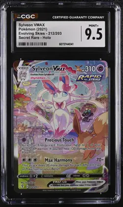SYLVEON VMAX Evolving Skies Holo Full Art #212 CGC 9.5 Pokemon [Nostalgium] - Image 1