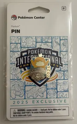 Pokemon Psyduck Pin International Championships 2025 Pokemon Center Exclusive - Image 1