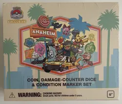 2025 Pokemon Worlds Coin Damage Counter Dice Marker Set Anaheim Worlds - Image 1