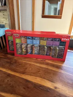 🔥2 SEALED BOXES🔥 Pokemon TCG Prismatic Evolutions Costco 8 Mini-Tin Bundle - Image 1