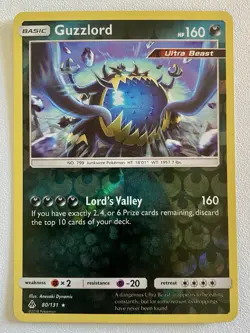 Pokemon Sun & Moon Forbidden Light Rare Reverse Holo Guzzlord #80/131 - Image 1