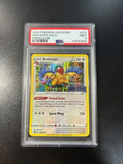 2022 POKEMON SWSH BLACK STAR PROMO #272 ARCHEOPS-HOLO PRERELEASE (PSA MINT 9) - Image 1