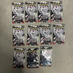 Pokemon TCG Black Bolt And White Flare Booster Pack Bundle X11 Art Set (EMPTY) - Image 1