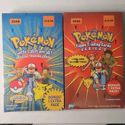Topps Pokemon TV Animation Series 1 & 2 BOTH sealed blaster boxes! VINTAGE - Image 1