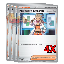 4X Professor's Research 189/198 x4 Playset Theme Deck Exclusive Pokemon TCG NM - Image 1
