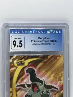 CGC Blue 9.5 Gem Mint Donphan #23 Pokemon Topps Advanced Challenge (Now a 10) - Image 2