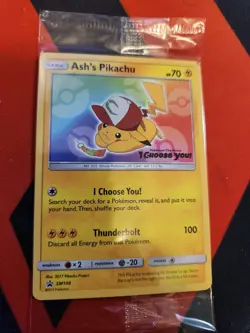 SEALED Ash’s Pikachu TCG SM108 2017 Promo Card Pokemon "I Choose You" 1 Card - Image 1