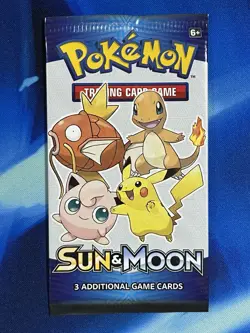 Pokemon Sun & Moon 3 Card Pack General Mills Sample Fun Fruit Roll Up Promo Pack - Image 1