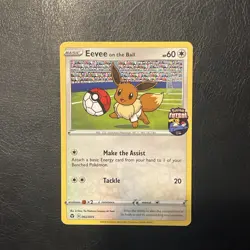 Pokemon Futsal 2020 Promo Trading Card | Eevee on the Ball - Image 1