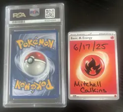 Pokemon PSA 8 NM-MINT 2002 Dark Espeon Neo Destiny Holo Card w/ swirl - Image 3