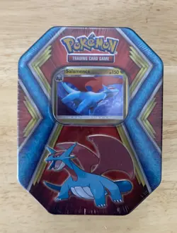 2019 Pokemon TCG Tin Set w/ Salamemce Foil Card 3 Booster Packs Factory Sealed 820650102851 - Image 1