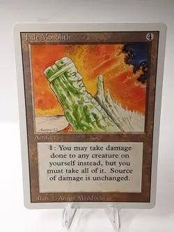 MTG - 3rd Edition - Revised - Jade Monolith - Rare - LP+ NM - Image 1