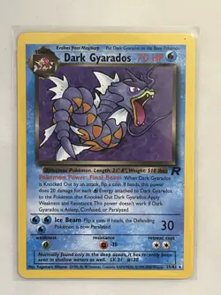 2000 Pokemon TCG Dark Gyarados 25/82 Team Rocket Rare Vintage Card WOTC LP - Image 1