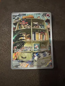 Pokemon TCG Litten Full Art Holo Card 167/162 Temporal Forces Illustration Rare - Image 1