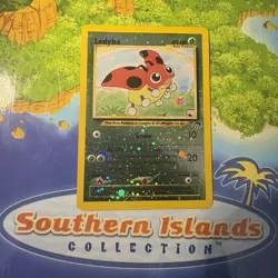 Pokemon Vintage Southern Islands Reverse Holo Ledyba 7/18 Rare WotC Promo - Image 1