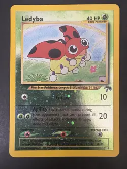 Pokemon Vintage Southern Islands Reverse Holo Ledyba 7/18 Rare WotC Promo - Image 2