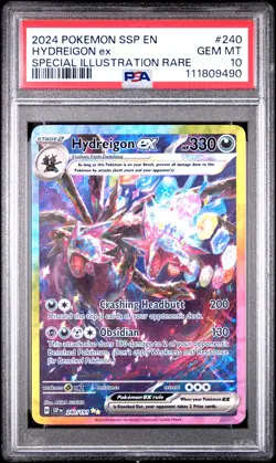 2024 POKEMON SSP EN-SURGING SPARKS SPECIAL ILLUSTRATION RARE HYDREIGON EX PSA 10 - Image 1