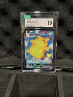 2021 Pokemon CGC 10 English 25th Celebrations Surfing Pikachu Vmax #009 - Image 1