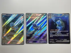 Pokemon Squirtle, Wartortle, and Blastoise Set Scarlet & Violet 151 NM - Image 1