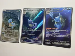 Pokemon Squirtle, Wartortle, and Blastoise Set Scarlet & Violet 151 NM - Image 3