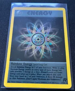 Pokemon 2000 Team Rocket Rainbow Energy 17/82 Unlimited English LP (Swirl) - Image 1