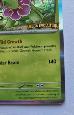 Pokemon TCG Meganium Pre-Release Mega Evolutions Stamped Black Star Promo - LP - Image 5