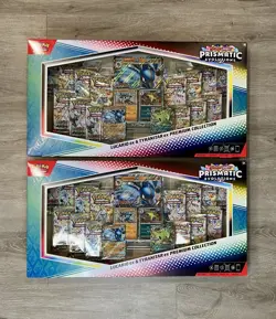Pokemon Prismatic Evolutions Lucario ex and Tyranitar ex Premium Collection x2 - Image 1
