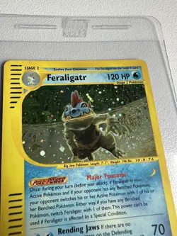 Feraligatr 12/165 Holo Rare Expedition Base Set WOTC Vintage Pokemon Swirl - Image 3