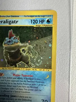Feraligatr 12/165 Holo Rare Expedition Base Set WOTC Vintage Pokemon Swirl - Image 5