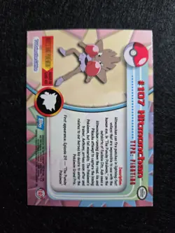 Topps Pokemon Hitmonchan #107 - Rainbow Holo- Blue Label - HP/DMG - Image 2