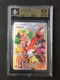BGS 9.5 2018 Pokemon Sun and Moon Celestial Storm #163 Copycat FULL ART UR - Image 1