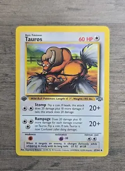Pokemon TCG Tauros Jungle 1st Edition 47/64 NM - Image 1