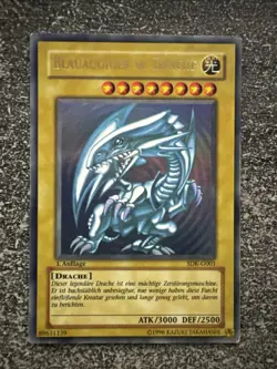 CARTE YU-GI-OH! BLUE EYES / BLAUAUGIGER W. DRACHE 1ST SDK-G001 GERMAN - Image 1