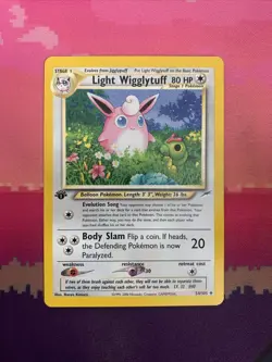 Pokemon Card Light Wigglytuff Neo Destiny 1st Edition 54/105 Near Mint - Image 1