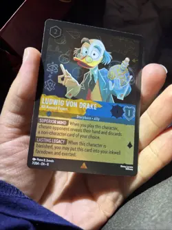 Disney Lorcana Ludwig von Drake All-Around Expert Reign of Jafar Card Foil - Image 2