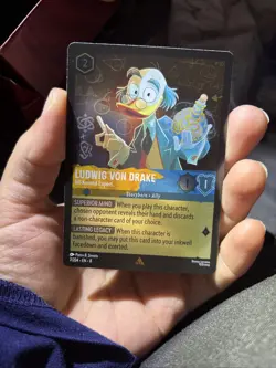 Disney Lorcana Ludwig von Drake All-Around Expert Reign of Jafar Card Foil - Image 3